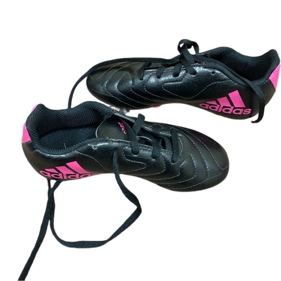 ADIDAS Kids Cleats - Black and Pink - Size 1 - Picture 4 of 6